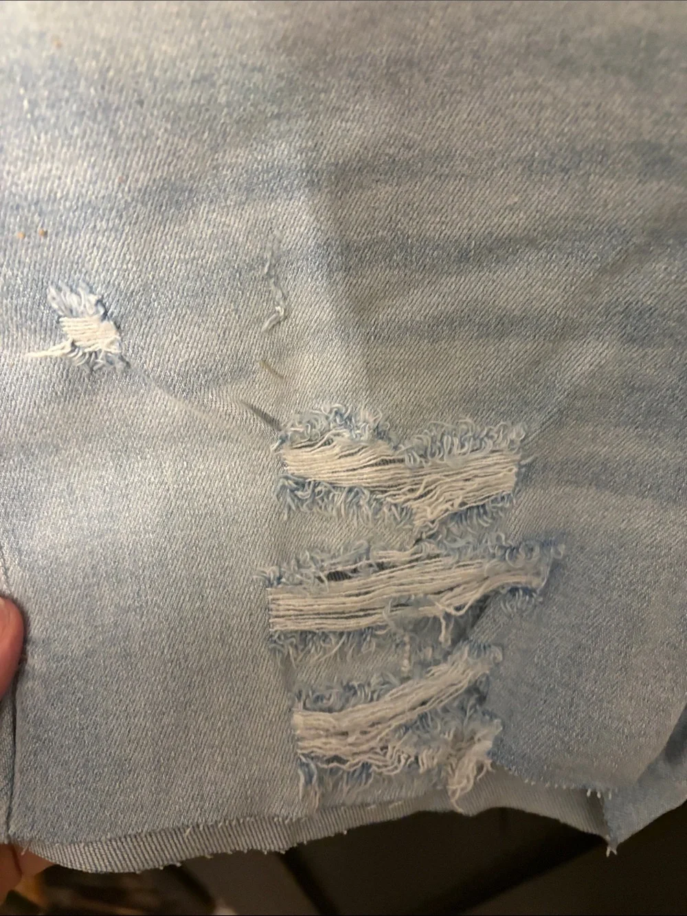 Judy Blue Light Blue Distressed Denim Shorts